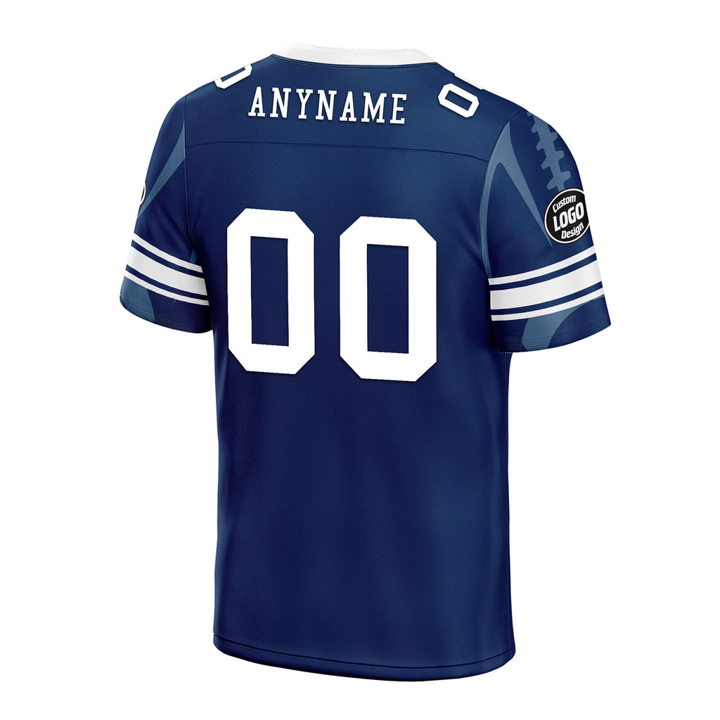 Custom Blue Black Indianapolis Football Jersey and Sports Shoes Combo Offer Personalized Combo ZH-D025008-16