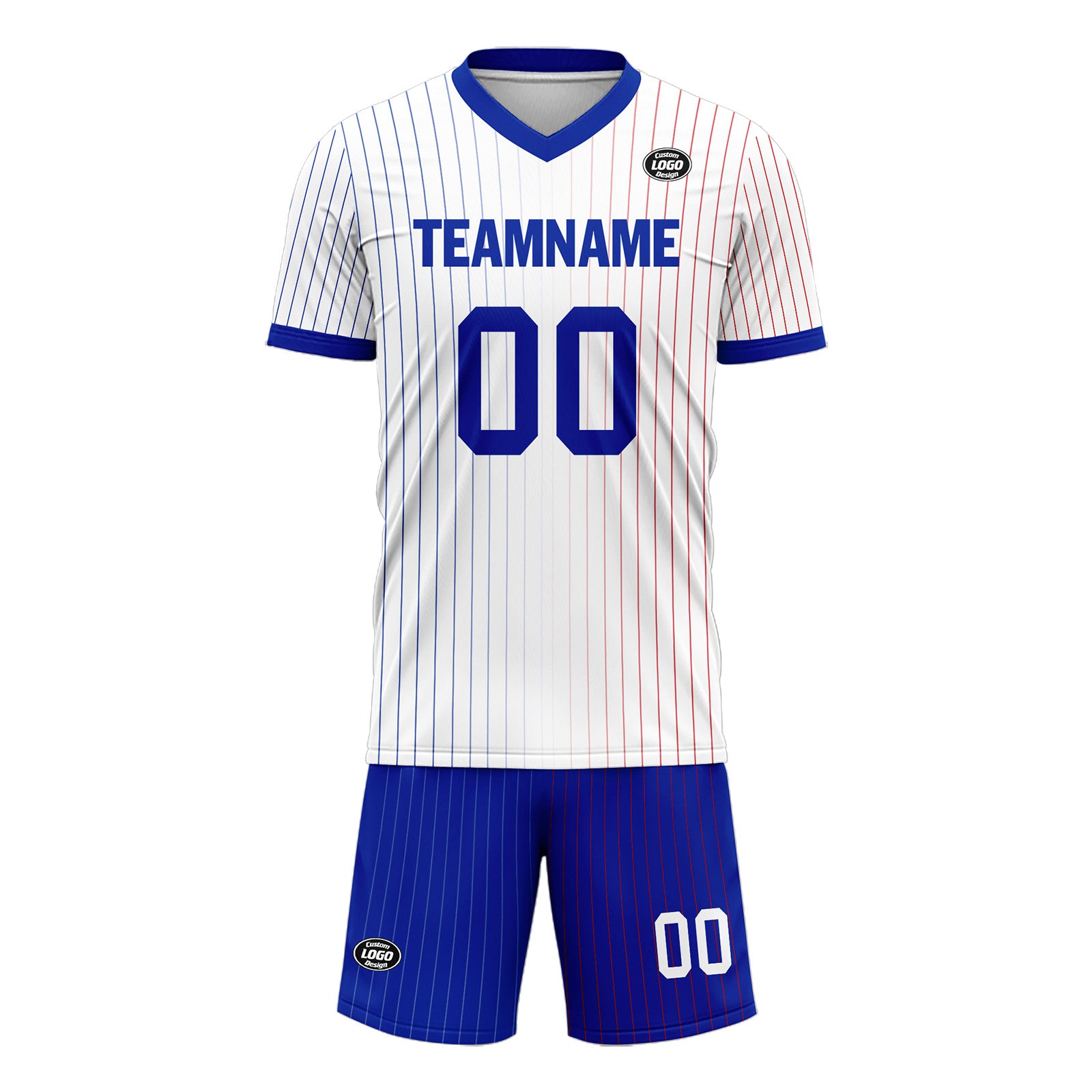 Custom France White Blue Soccer Sets Jersey Personalized SCJ101-D06141