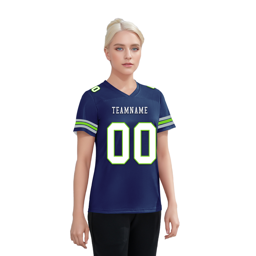 Custom Blue Classic Style Personalized Authentic Football Jersey FBJ02-bd0a70ad
