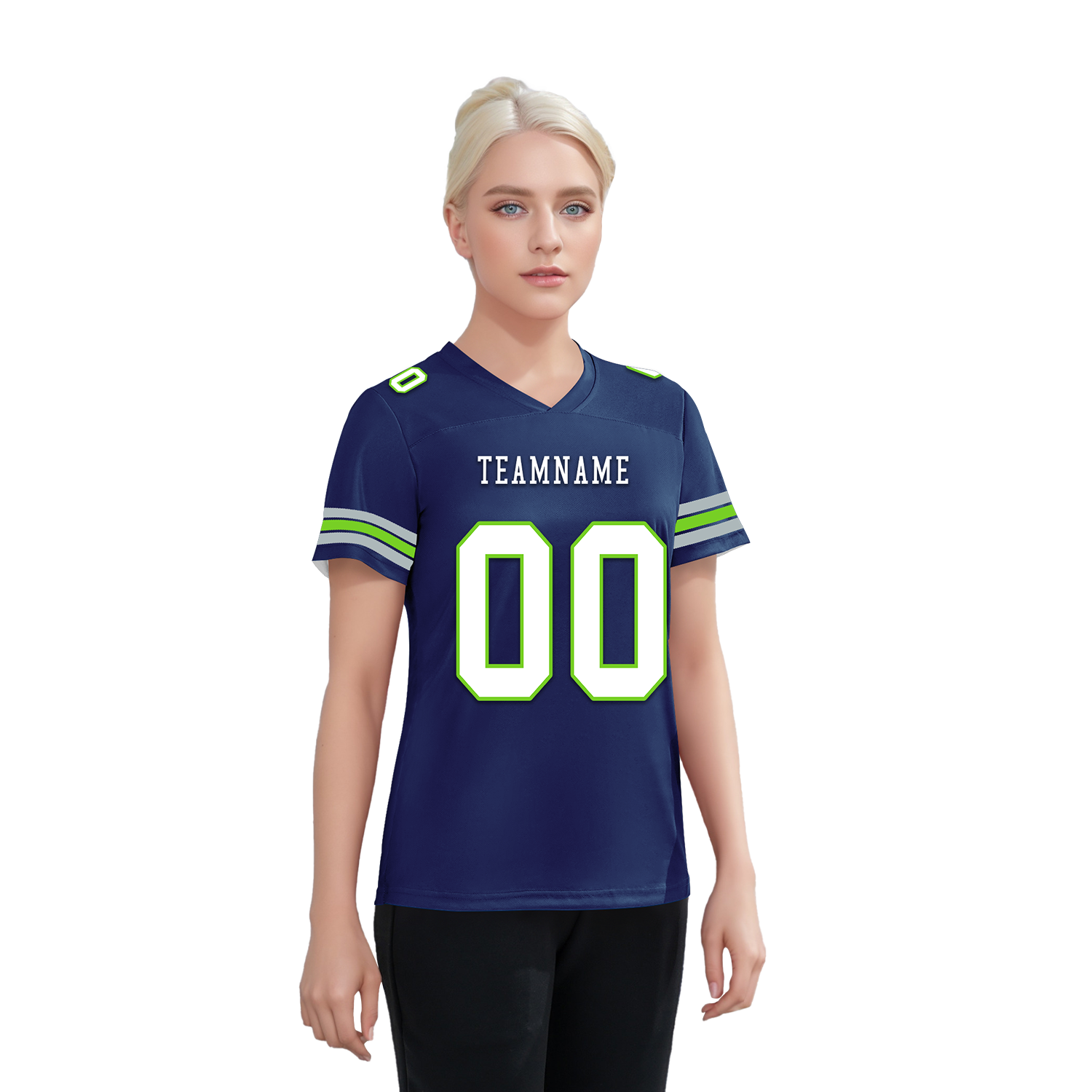 Custom Blue Classic Style Personalized Authentic Football Jersey FBJ02-bd0a70ad