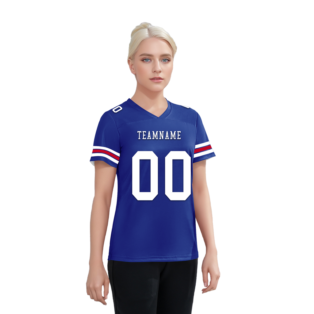 Custom Blue Classic Style Personalized Authentic Football Jersey FBJ02-bd0a70aa