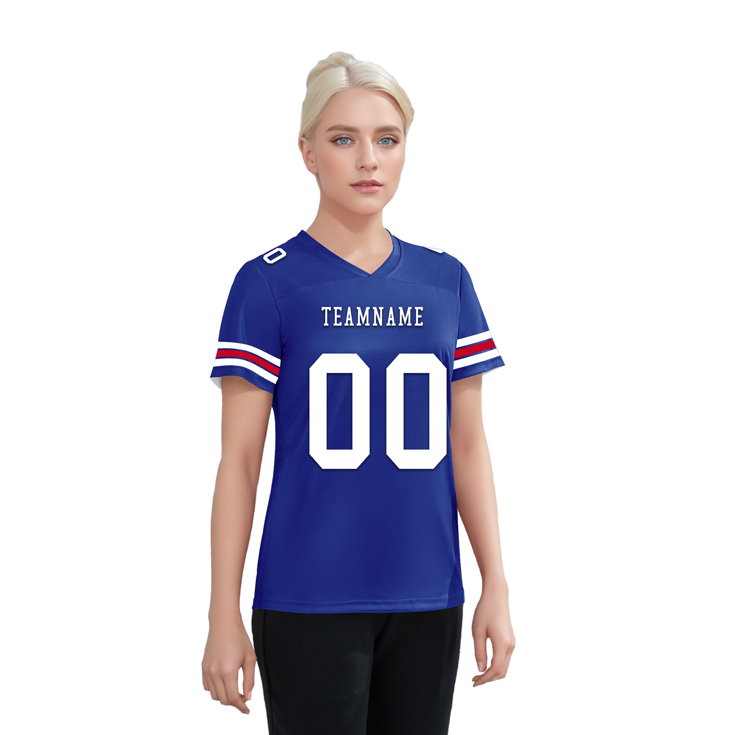 Custom Blue Classic Style Personalized Authentic Football Jersey FBJ02-bd0a70aa