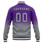 Custom Purple Gray Fade Fashion Jacket Bomber Full-Snap Varsity Letterman Personalized Jacket FZ005-D020229-13
