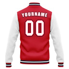 Custom Red Gray Waterproof Jacket Bomber Full-Snap Varsity Letterman Personalized Jacket FZ007CD-D020316-3