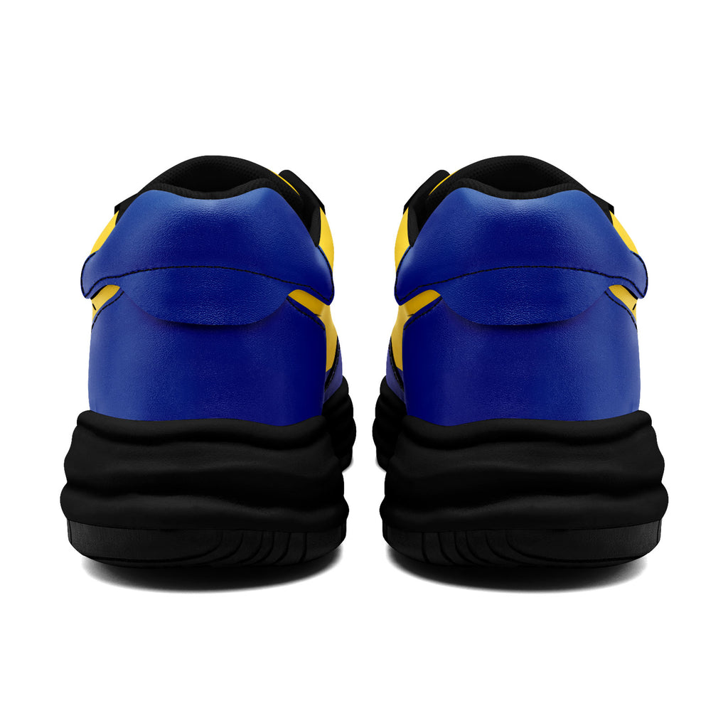 Custom Blue Yellow Los Angeles Shoes Personalized Sneaker FN032-D020389-15