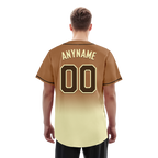 Custom Brown Yellow Fade Fashion Personalized Authentic Baseball Jersey BSBJ01-D0a70ff