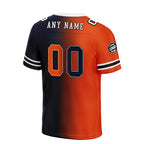 Custom Deep Blue Orange Illinois Personalized Authentic Football Jersey FBJ02-D028017-4