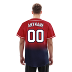 Custom Red Blue Fade Fashion Personalized Authentic Baseball Jersey BSBJ01-D0a70bc