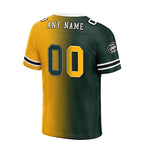 Custom Yellow Green Wisconsin Personalized Authentic Football Jersey FBJ02-D028017-7
