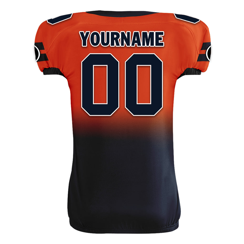 Custom Orange Blue Fade Fashion Chicago High-Performance American Football Jersey FBJ06-D020252-7