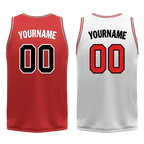 Custom Red White Classic Style Reversible Basketball Uniform Personalized Ordinary BBJR-D017005