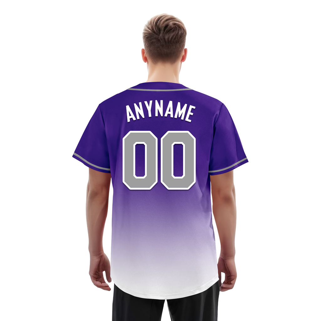 Custom Purple White Fade Fashion Personalized Authentic Baseball Jersey BSBJ01-D0a70eb