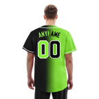Custom Green Black Gradient Fashion Personalized Authentic Baseball Jersey BSBJ01-D0a709c
