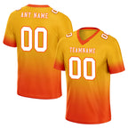 Custom Yellow Orange Fade Fashion Personalized Authentic Football Jersey FBJ02-D06099