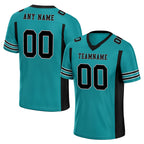 Custom Dark Geen Black Striped Sleeves Personalized Authentic Football Jersey FBJ02-D06070