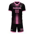 Custom Black Pink Soccer Sets Jersey Personalized SCJ101-D020131-5