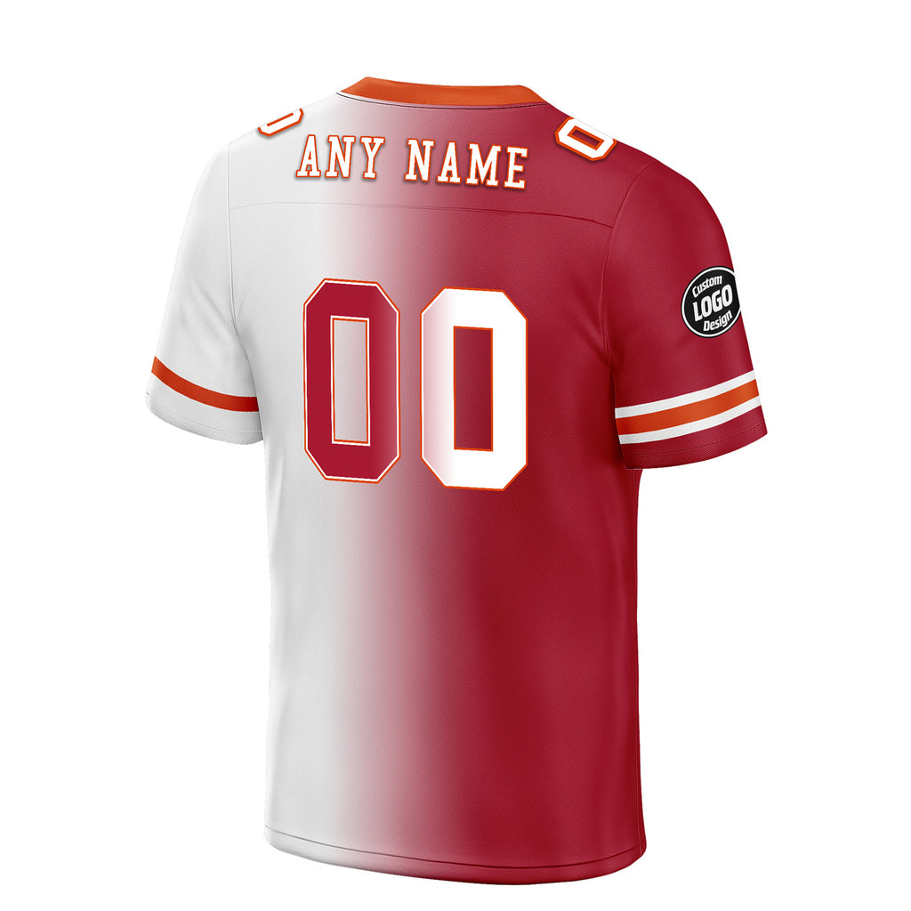 Custom White Red Florida Personalized Authentic Football Jersey FBJ02-D028017-15