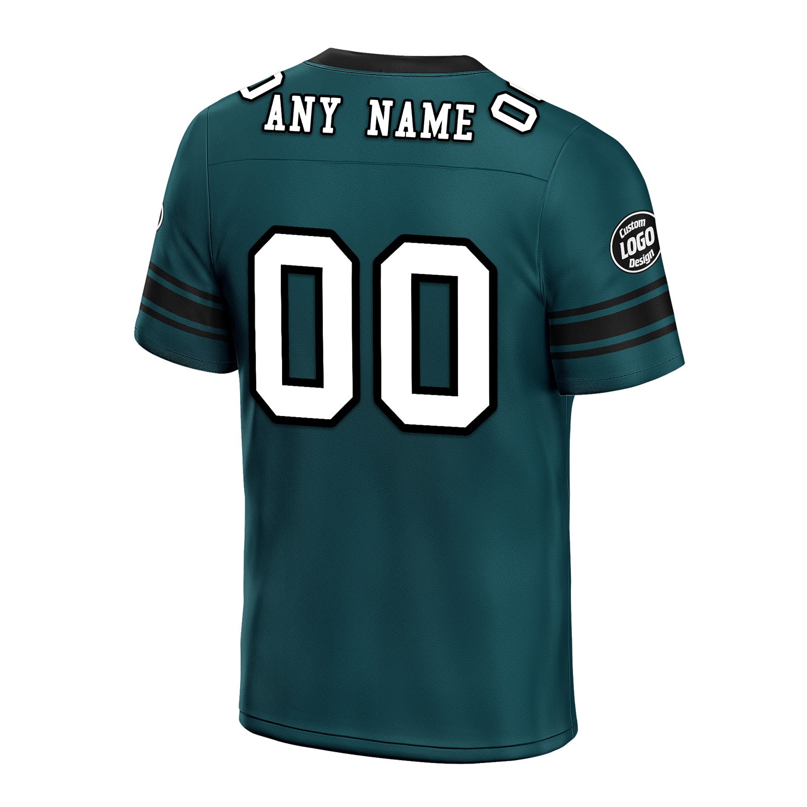 Custom Green Black Philadelphia Personalized Authentic Football Jersey FBJ02-D020256-12