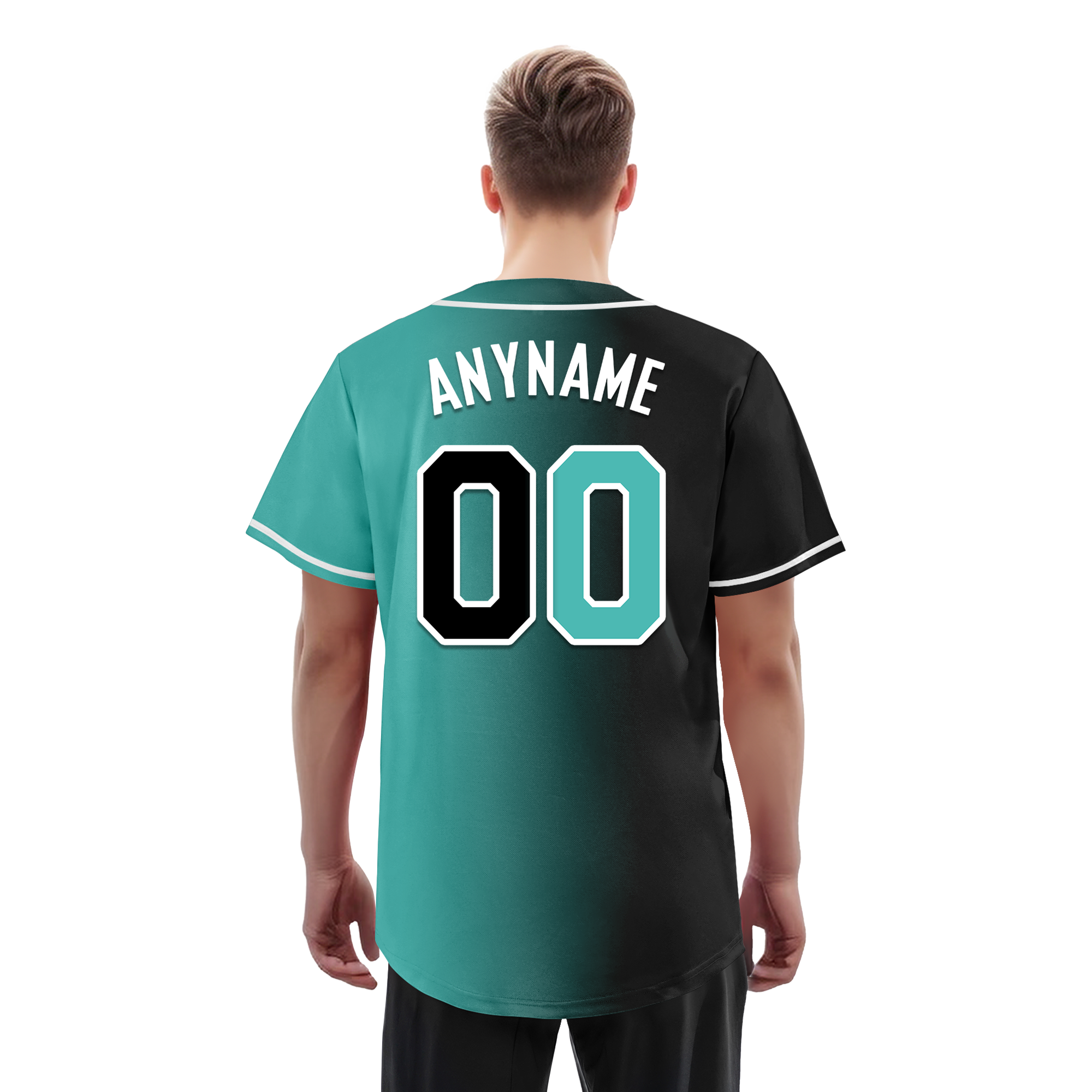 Custom Black Green Gradient Fashion Personalized Authentic Baseball Jersey BSBJ01-D0a7a0c