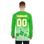 Custom Four-leaf clover Personalized Hockey Jersey HCKJ01-E0615-6