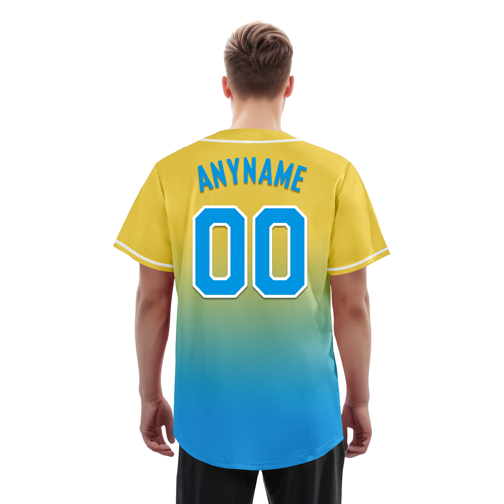 Custom Yellow Blue Fade Fashion Personalized Authentic Baseball Jersey BSBJ01-D0a70fc
