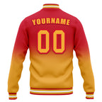 Custom Red Yellow Fade Fashion Jacket Bomber Full-Snap Varsity Letterman Personalized Jacket FZ005-D020229-14
