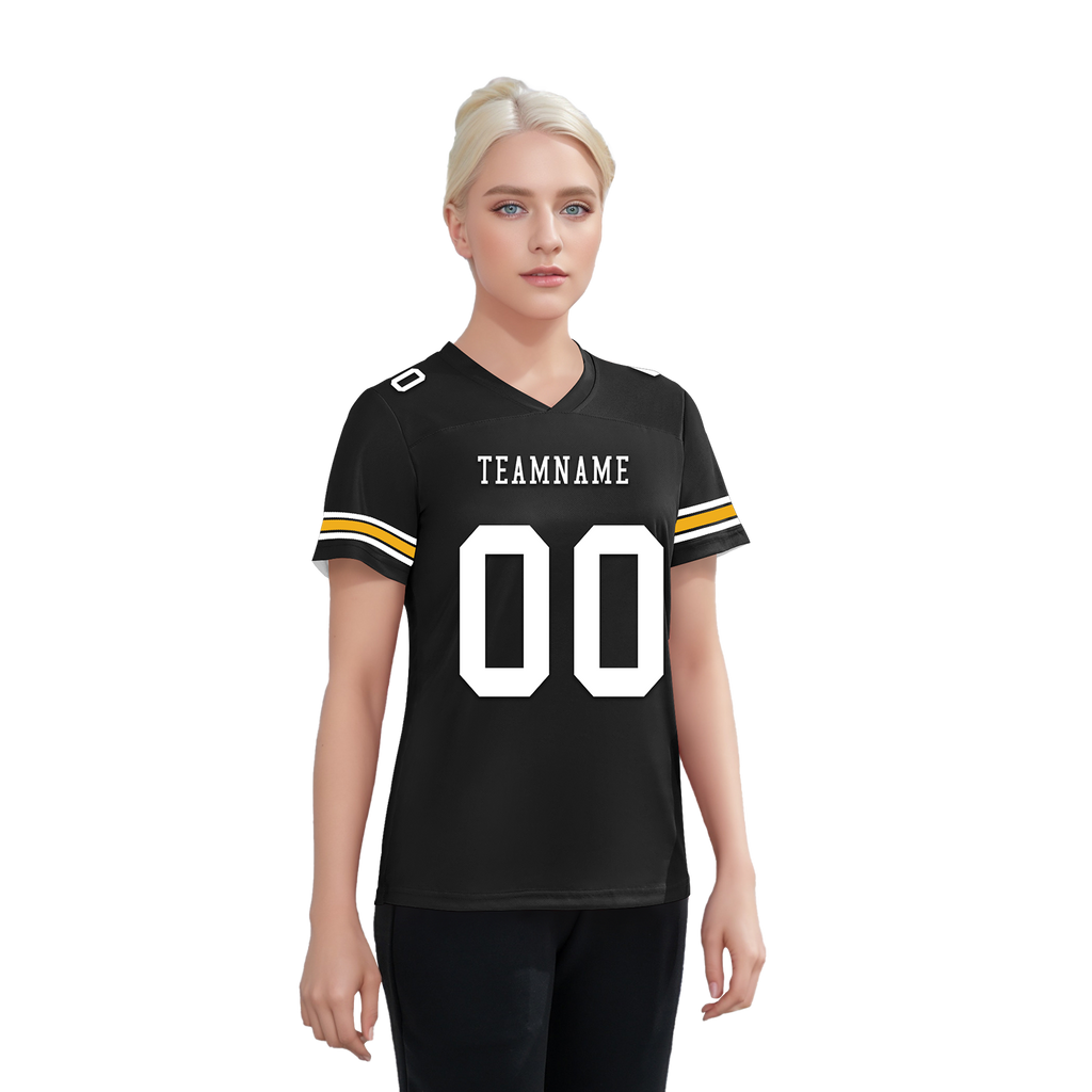Custom Black Classic Style Personalized Authentic Football Jersey FBJ02-bd0a70a8