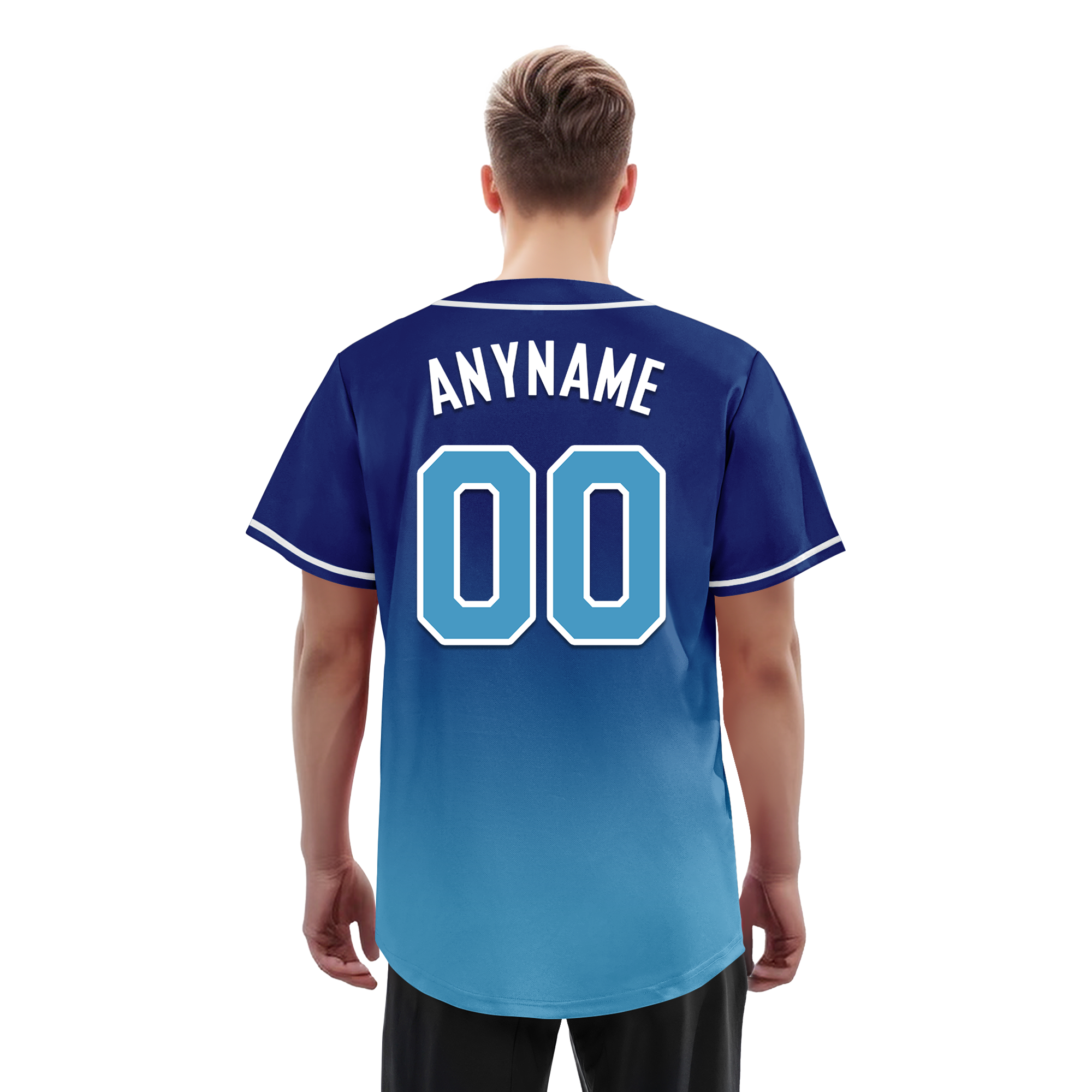 Custom Blue Fade Fashion Personalized Authentic Baseball Jersey BSBJ01-D0a70fd
