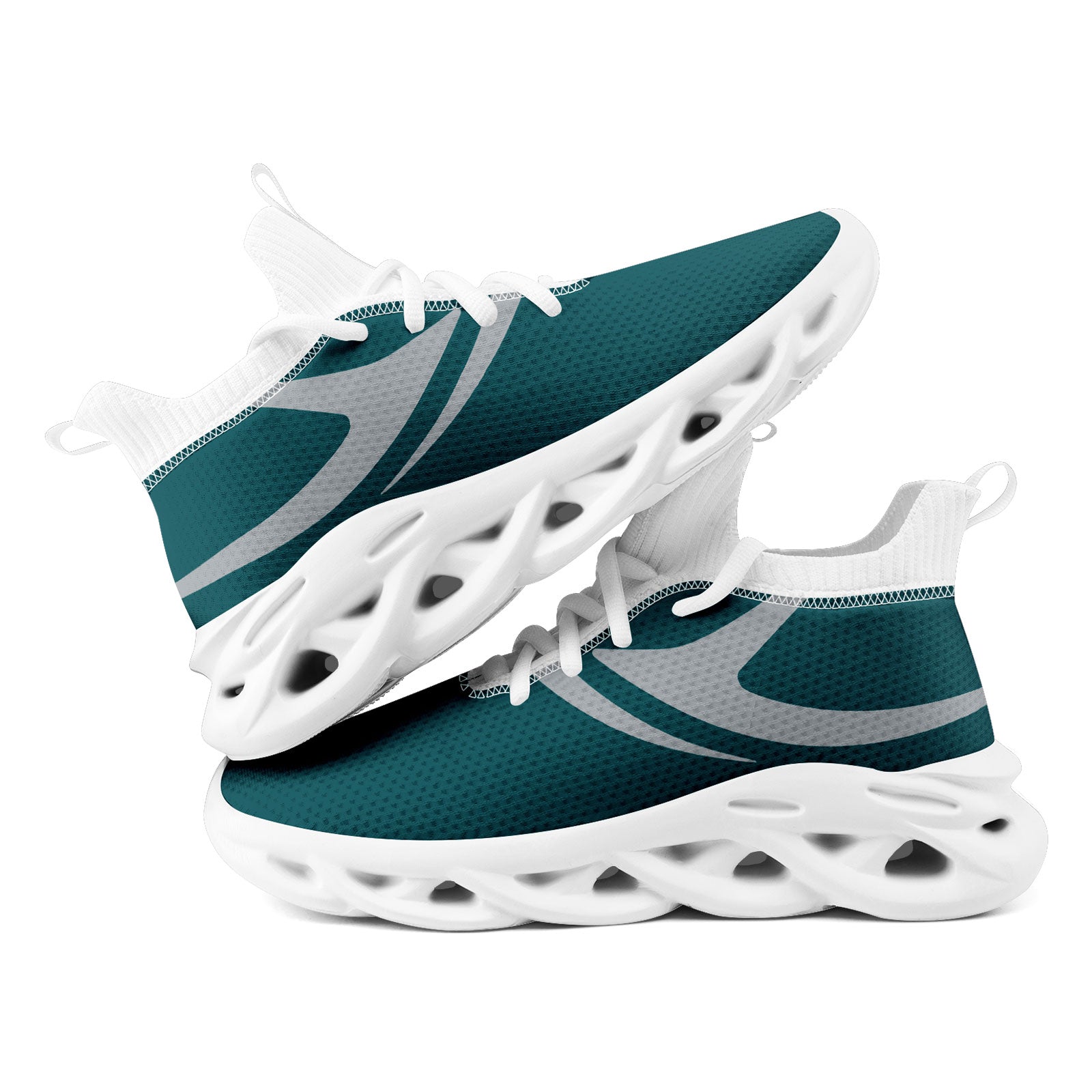 Custom Green Philadelphia Football Jersey and Sports Shoes Combo Offer Personalized Combo ZH-D025008-21