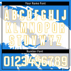 Custom Blue Gold Silver Nicaraguan Flag Personalized Authentic Baseball Jersey BSBJ01-E06022-9