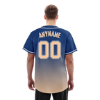 Custom Blue Beige Fade Fashion Personalized Authentic Baseball Jersey BSBJ01-D0a70da