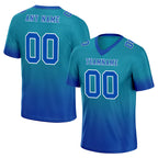 Custom Dark Teal Blue Fade Fashion Personalized Authentic Football Jersey FBJ02-D06101
