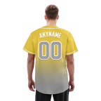 Custom Yellow Grey Fade Fashion Personalized Authentic Baseball Jersey BSBJ01-D0a70fb