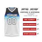 Custom Gradient Blue White Minnesota City Edition Personalized Reversible Basketball Set Sports Basketball Jersey BBJ01R-D0610-18
