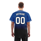 Custom Blue Black Fade Fashion Personalized Authentic Baseball Jersey BSBJ01-D0a70be