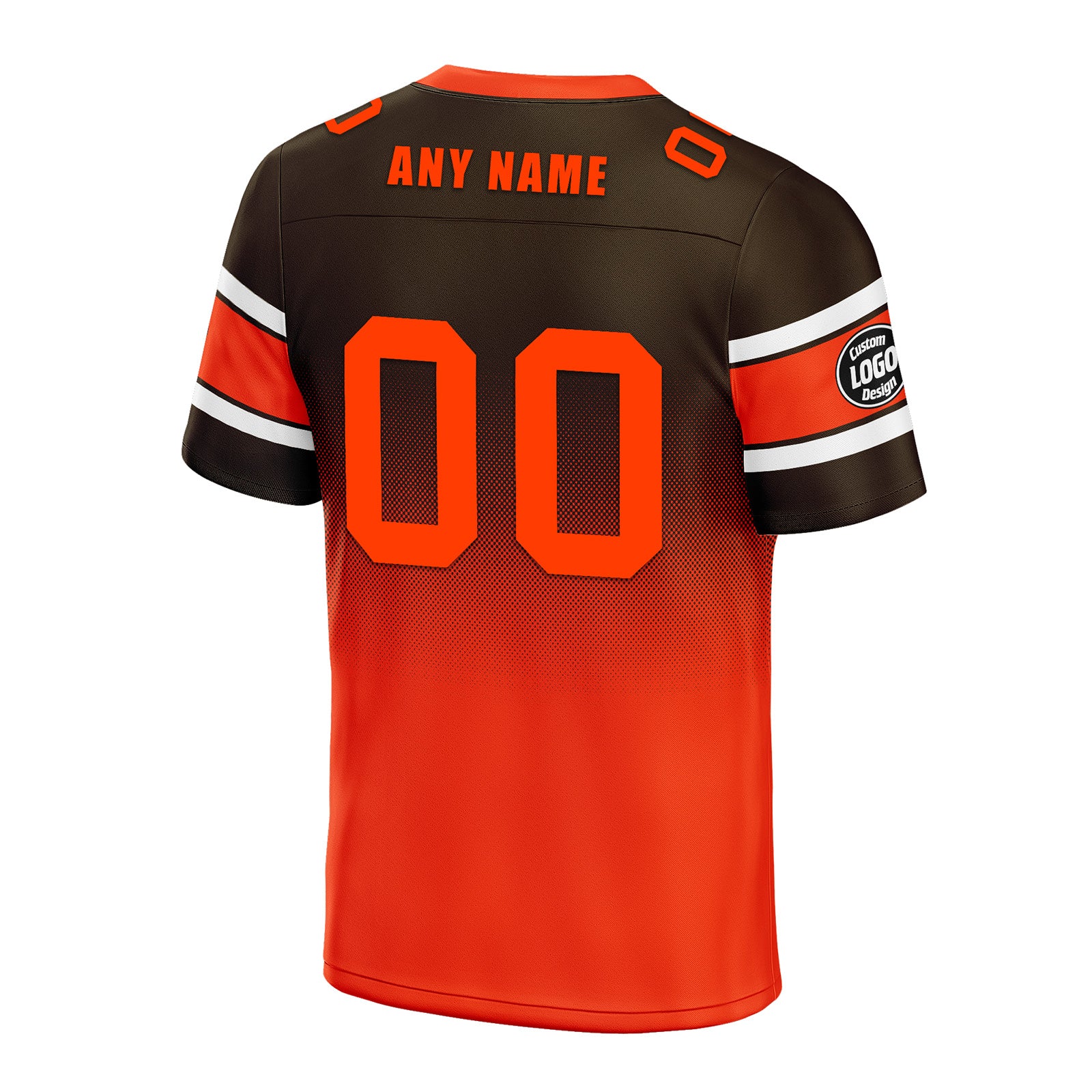 Custom Brown Orange Cleveland Personalized Authentic Football Jersey FBJ02-D020249-8