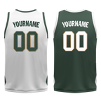 Custom White Green Classic Style Reversible Basketball Uniform Personalized Ordinary BBJR-D017002