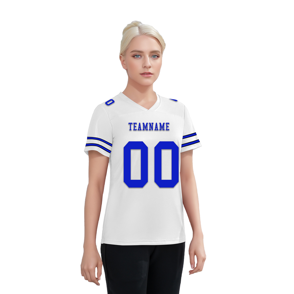 Custom White Classic Style Personalized Authentic Football Jersey FBJ02-bd0a700e