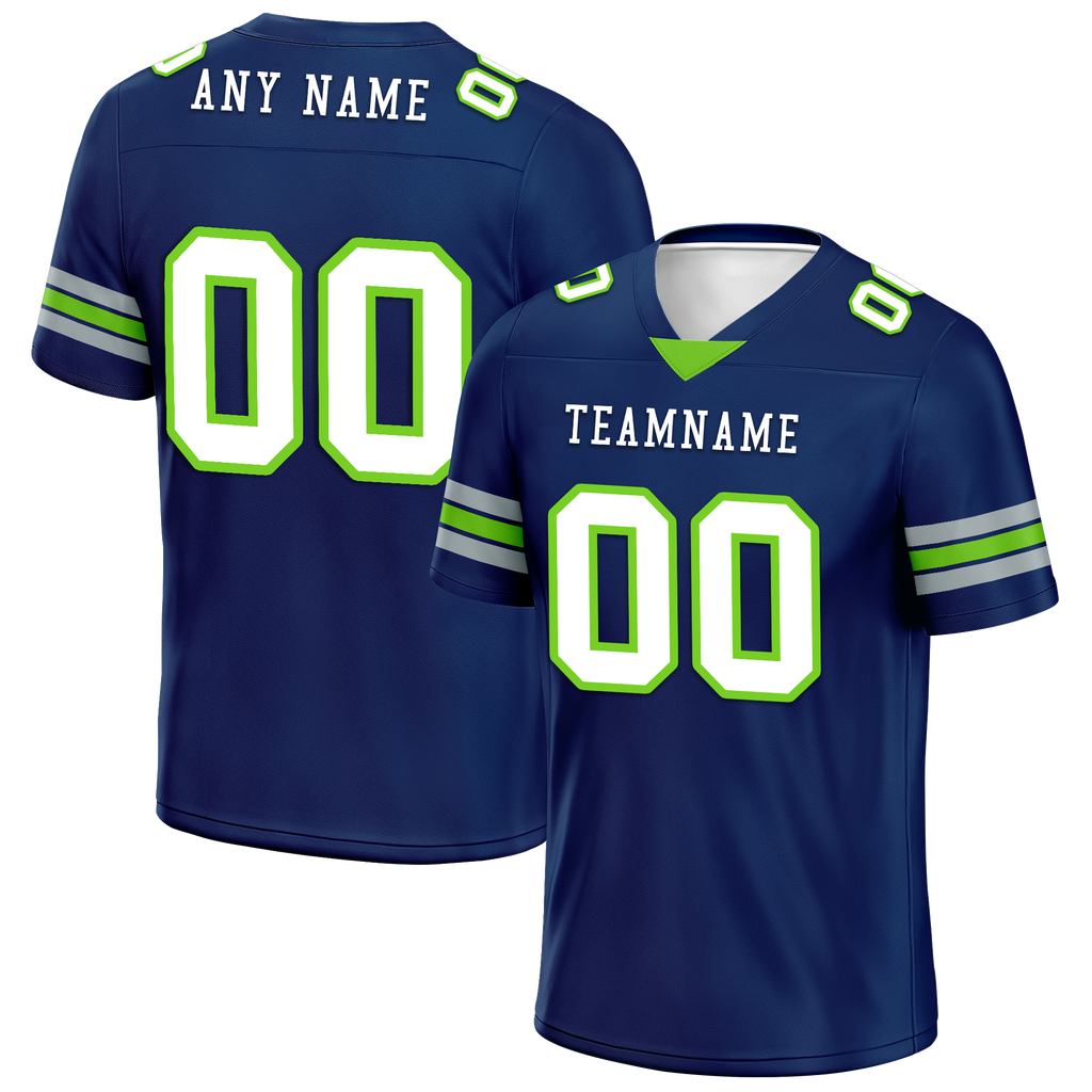 Custom Blue Classic Style Personalized Authentic Football Jersey FBJ02-bd0a70ad