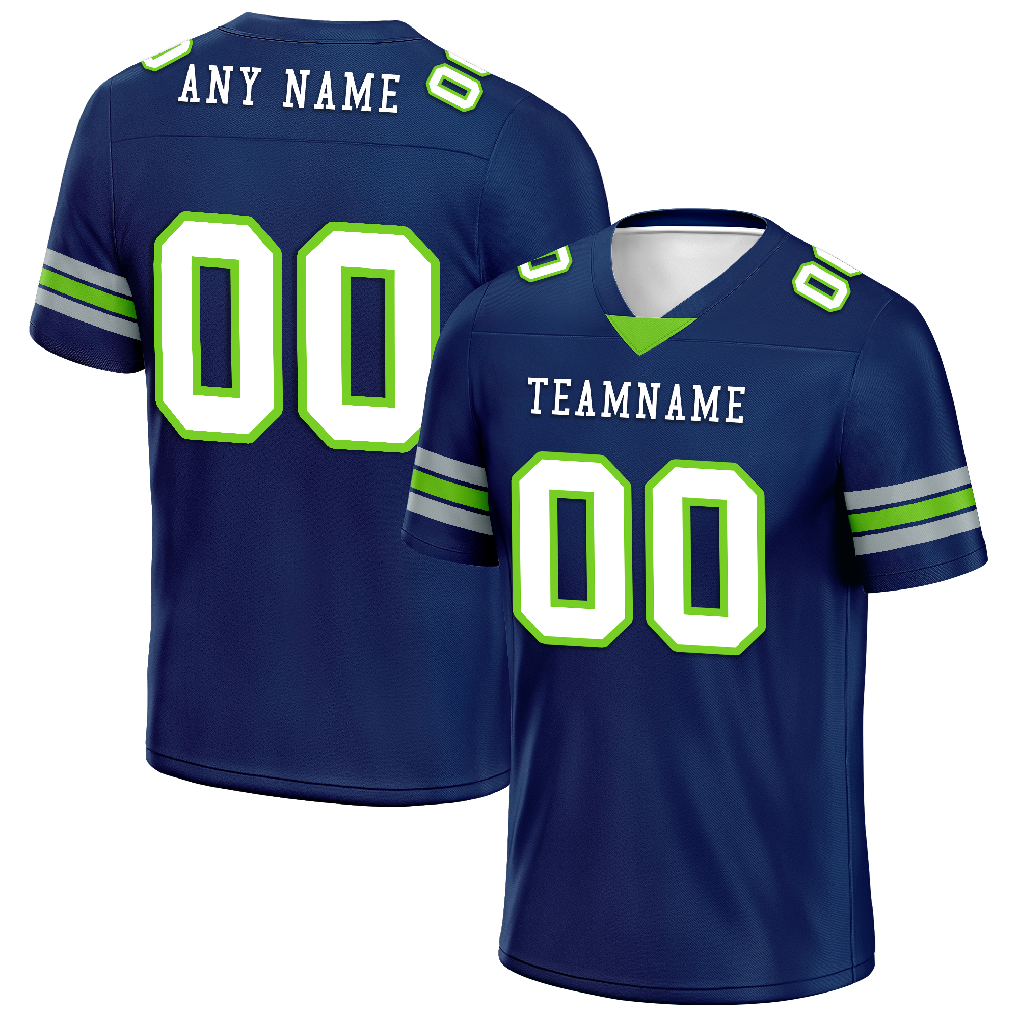 Custom Blue Classic Style Personalized Authentic Football Jersey FBJ02-bd0a70ad