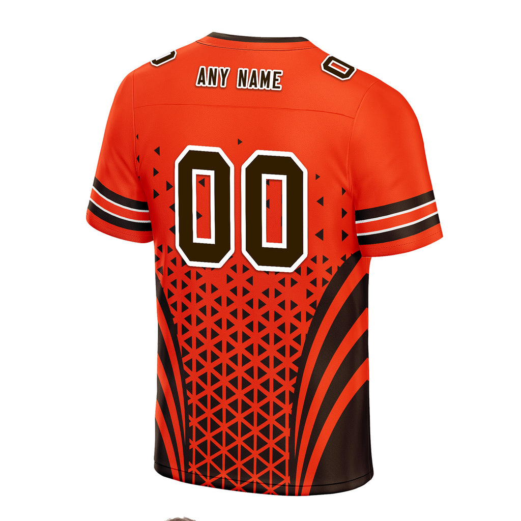 Custom Black Orange Ohio Personalized Authentic Football Jersey FBJ02-D023033-8