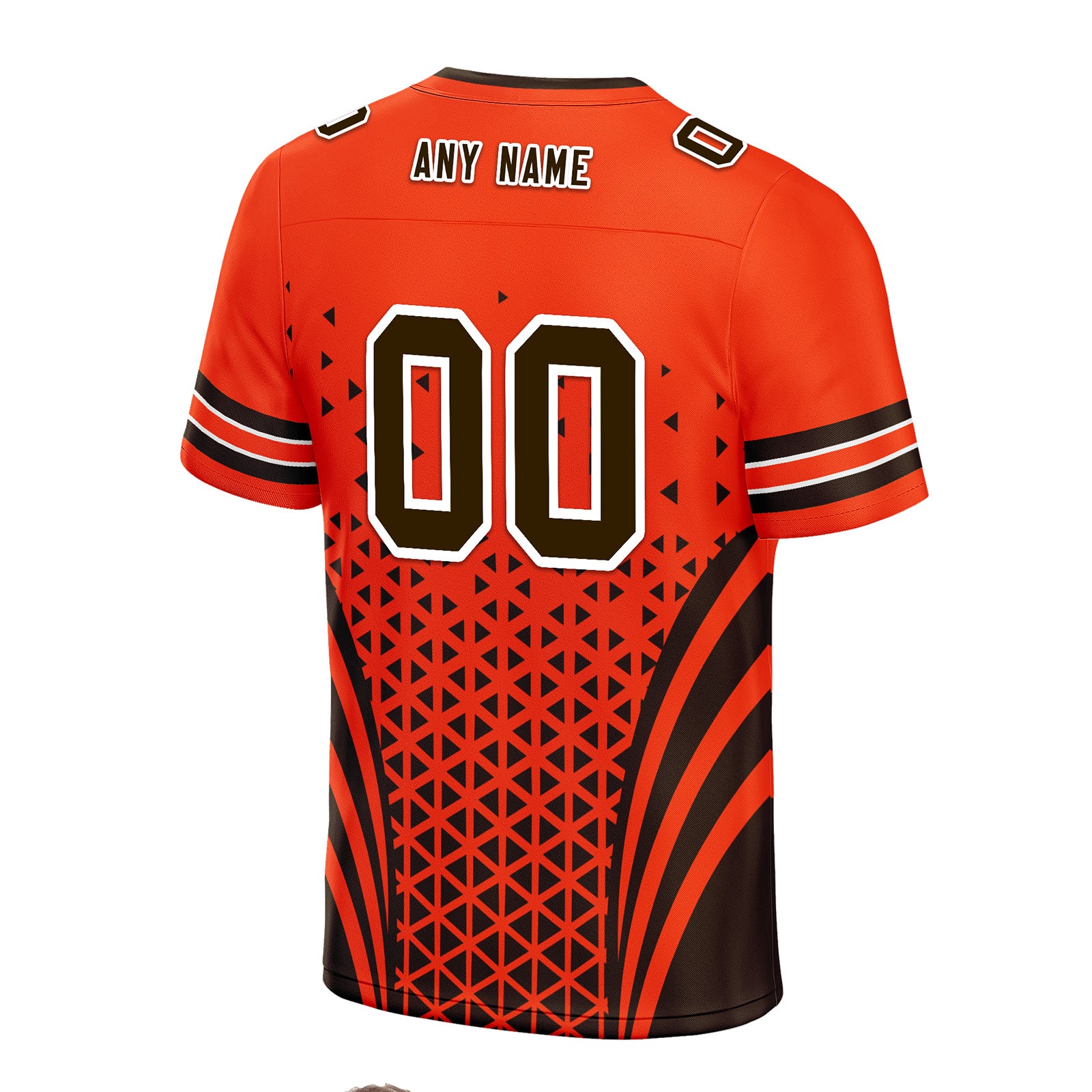 Custom Black Orange Ohio Personalized Authentic Football Jersey FBJ02-D023033-8