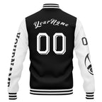 Custom Black White Las Vegas Jacket Bomber Full-Snap Varsity Letterman Personalized Jacket FZ005SX-D020290-20