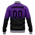 Custom Purple Black Fade Fashion Jacket Bomber Full-Snap Varsity Letterman Personalized Jacket FZ005-D020229-6