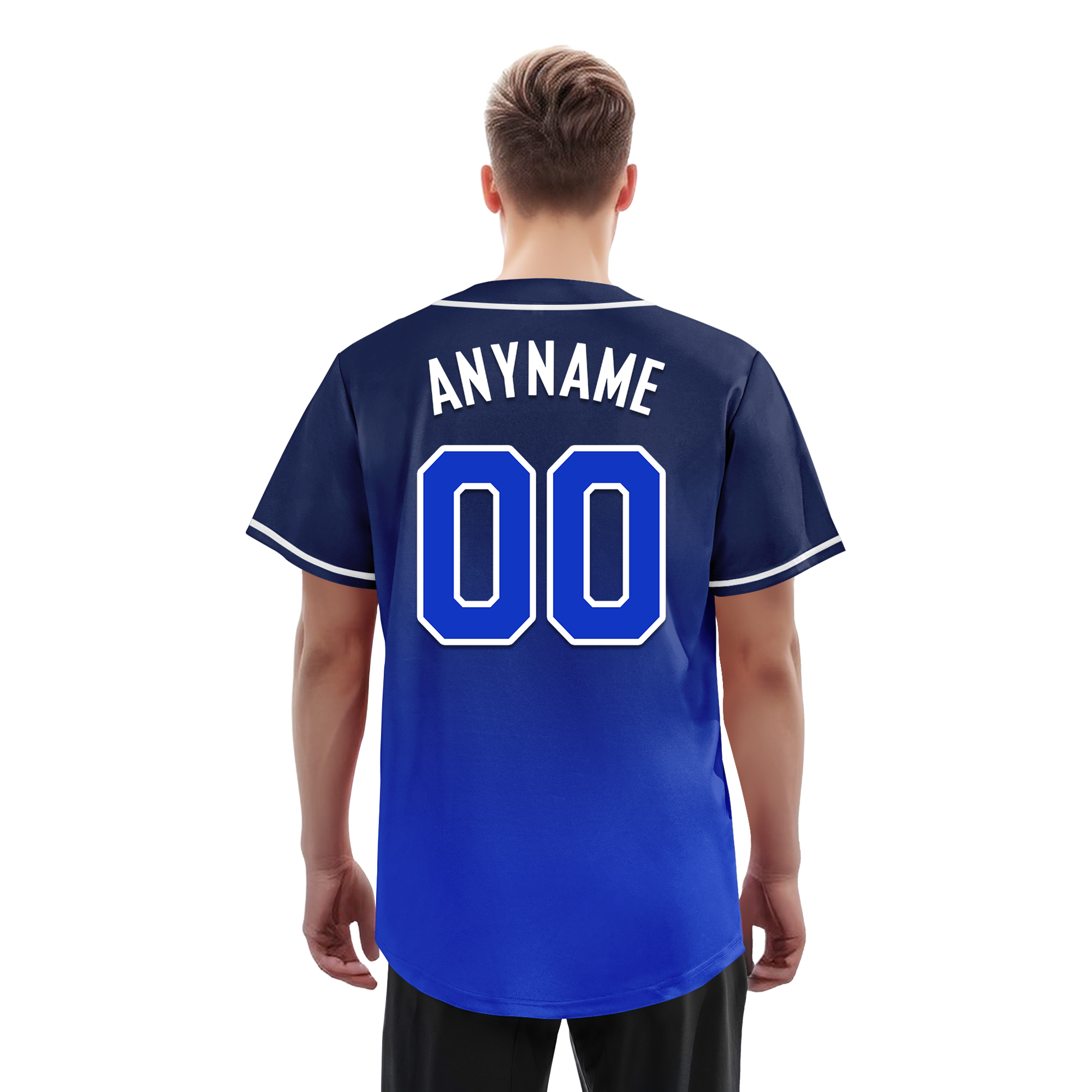 Custom Blue Fade Fashion Personalized Authentic Baseball Jersey BSBJ01-D0a70ed