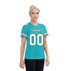 Custom Cyan Classic Style Personalized Authentic Football Jersey FBJ02-bd0a70ba