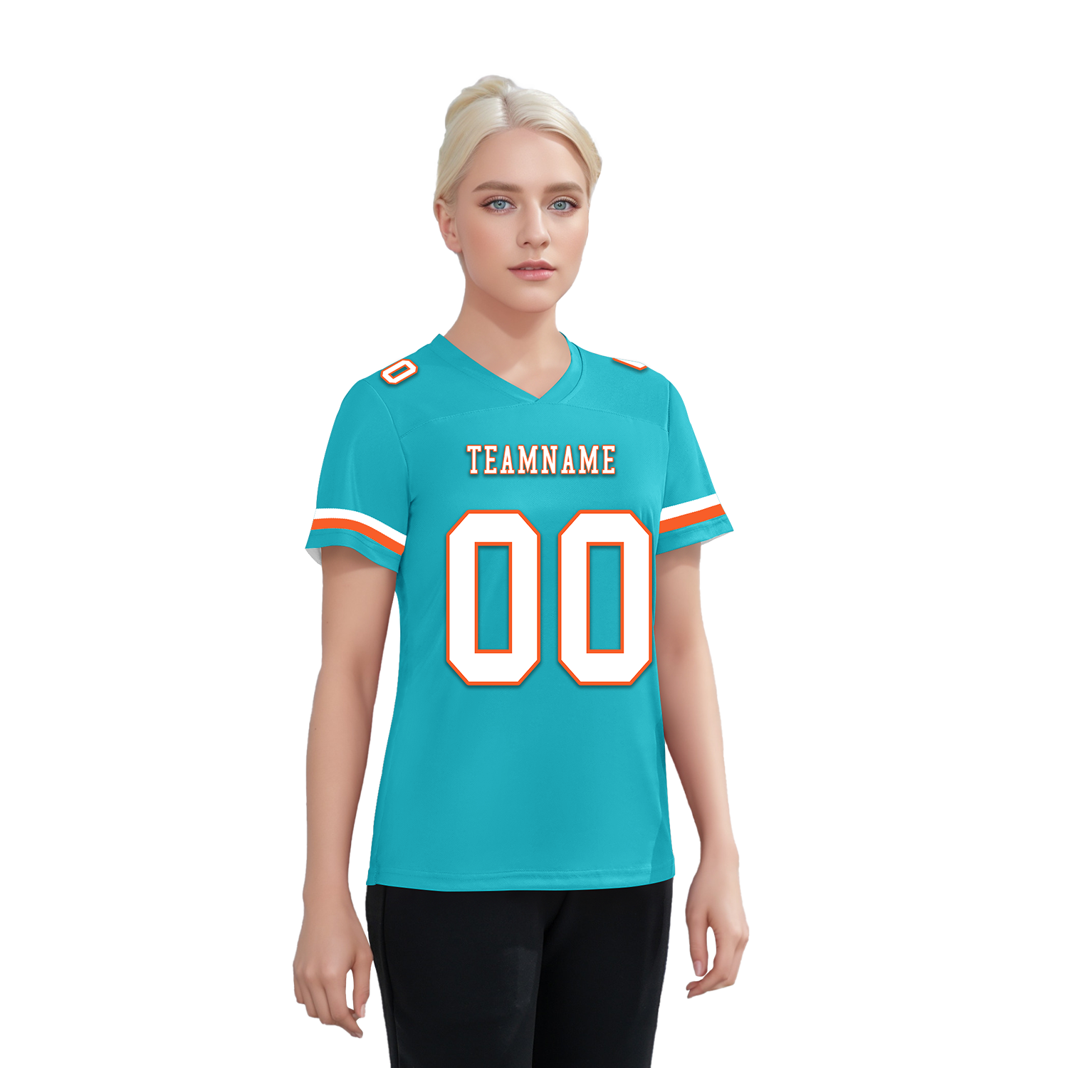 Custom Cyan Classic Style Personalized Authentic Football Jersey FBJ02-bd0a70ba