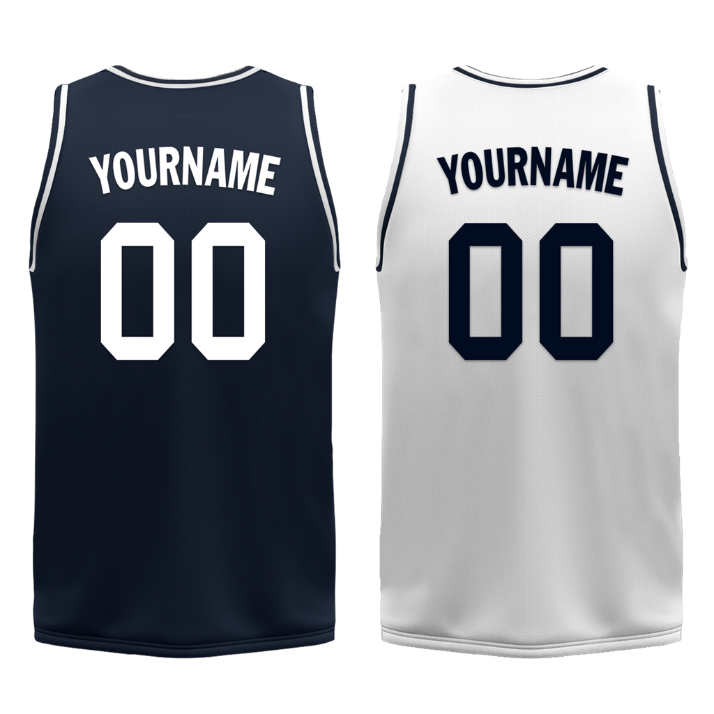 Custom Blue White Classic Style Reversible Basketball Uniform Personalized Ordinary BBJR-D017056