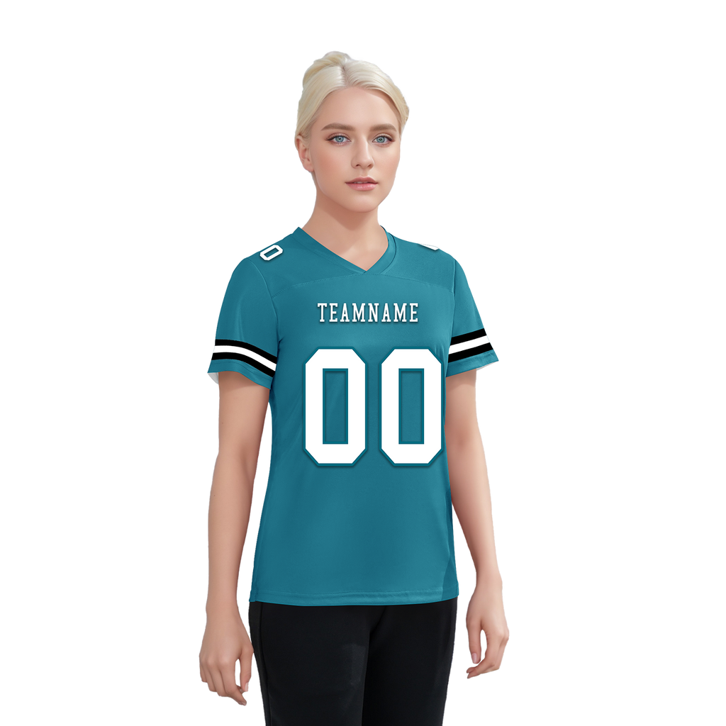Custom Blue Classic Style Personalized Authentic Football Jersey FBJ02-bd0a70be