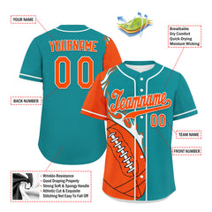 Custom Cyan Orange Jersey and TN Shoes Combo Offer Personalized ZH-D0200101-21